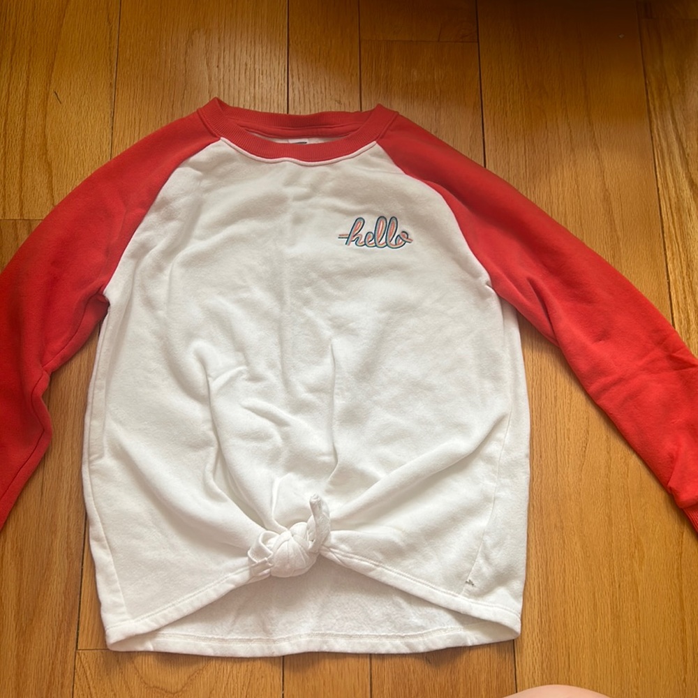 Color block crew neck for girls